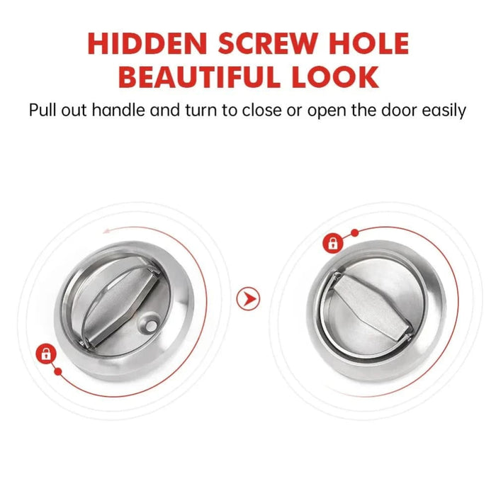 Stainless Steel Keyless Pocket Door Lock