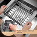 Stainless Steel Kitchen Sink Dish Drain Rack Folding Basket
