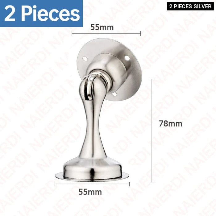 Stainless Steel Magnetic Door Stopper Set For Wall