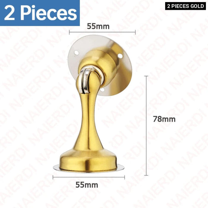 Stainless Steel Magnetic Door Stopper Set For Wall