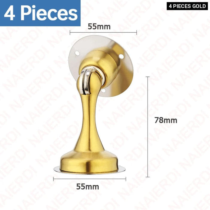 Stainless Steel Magnetic Door Stopper Set For Wall
