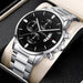 Stainless Steel Mens Luxury Watch with Calendar Business