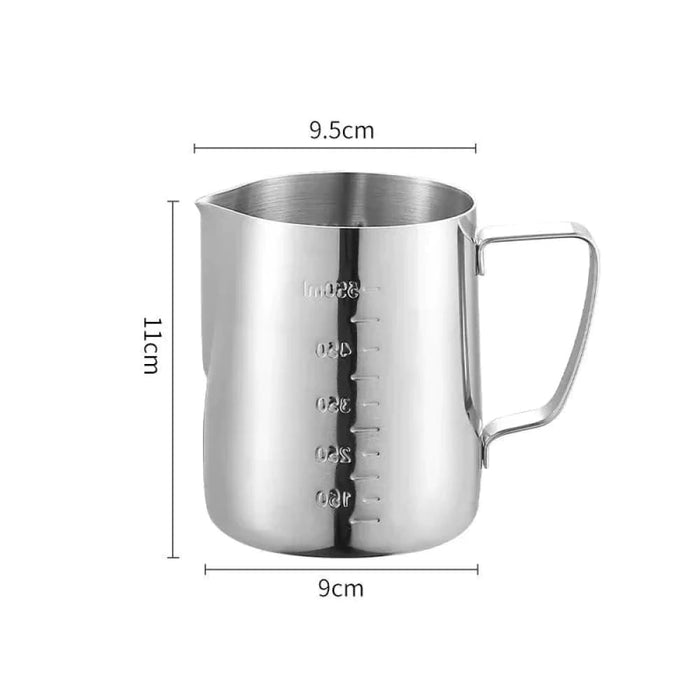 Stainless Steel Milk Frothing Jug Silver Coffee Latte