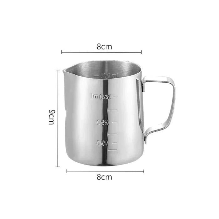 Stainless Steel Milk Frothing Jug Silver Coffee Latte