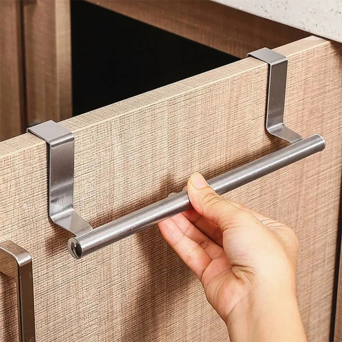 Stainless Steel Over Door Towel Rack Bathroom Kitchen