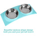 Stainless Steel Removable Food Water Double Pet Bowls