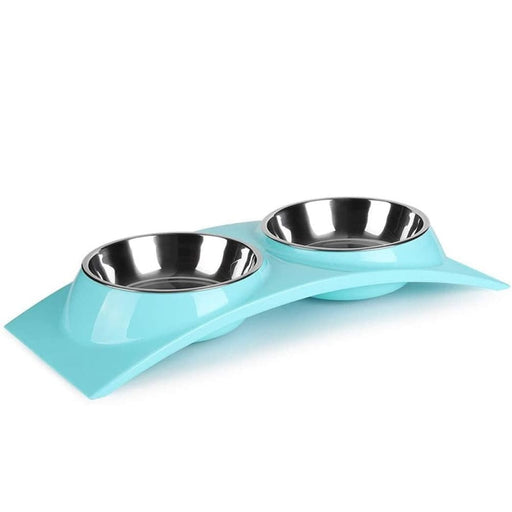 Stainless Steel Removable Food Water Double Pet Bowls