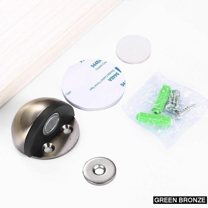 Stainless Steel Rubber Magnetic Door Stopper Non Punching