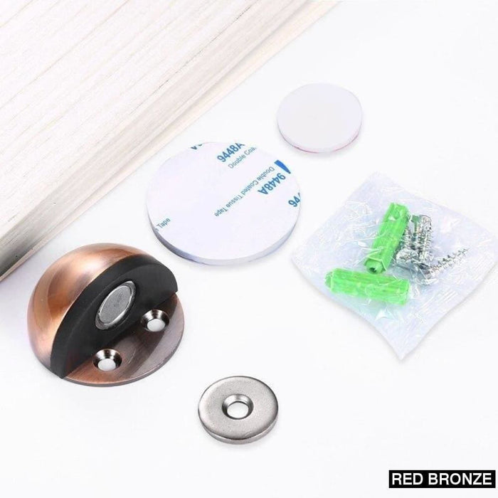 Stainless Steel Rubber Magnetic Door Stopper Non Punching