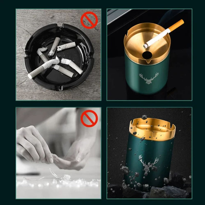 Stainless Steel Smokeless Ashtray For Home And Office