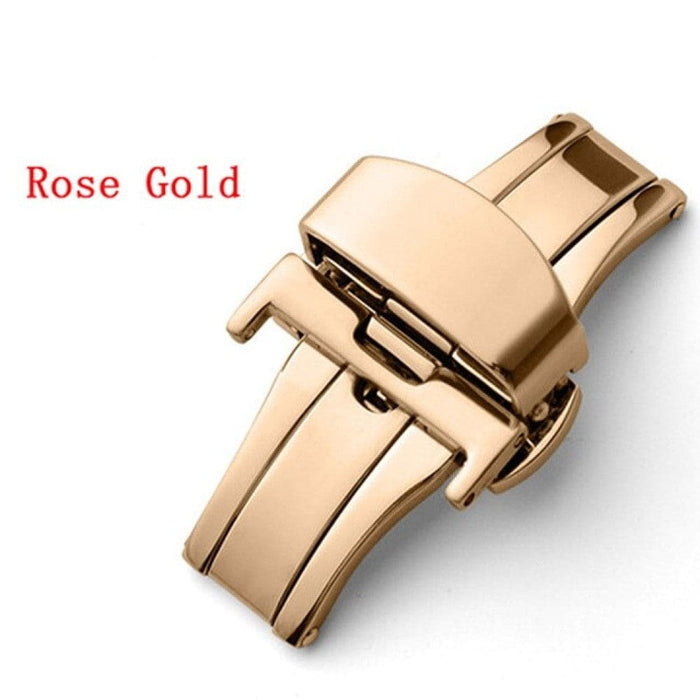 Stainless Steel Solid Double Push Button Butterfly Clasp