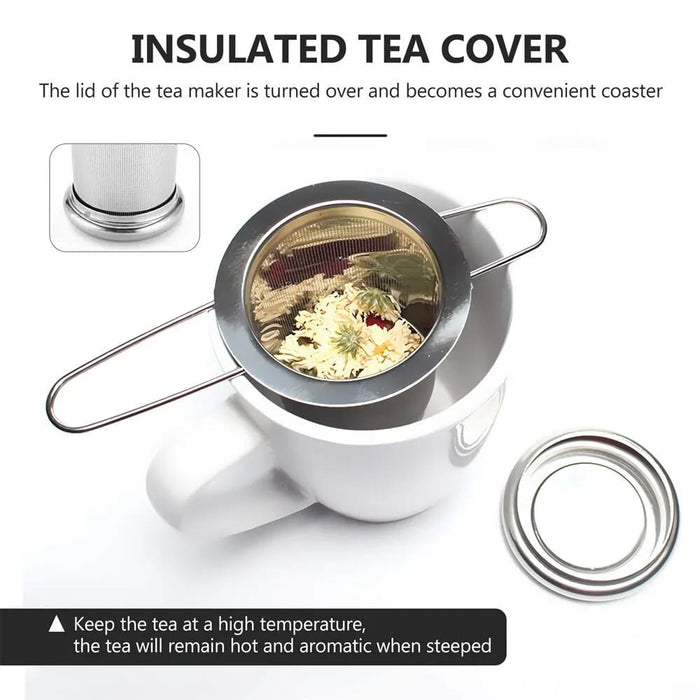 Stainless Steel Tea Infuser with Lid Reusable Mesh Strainer