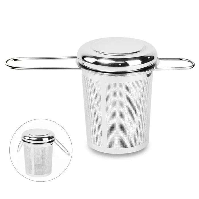 Stainless Steel Tea Infuser with Lid Reusable Mesh Strainer
