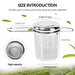 Stainless Steel Tea Infuser with Lid Reusable Mesh Strainer