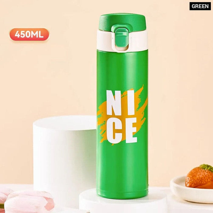 Stainless Steel Vacuum Flask with Straw
