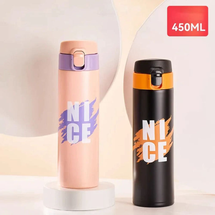 Stainless Steel Vacuum Flask with Straw