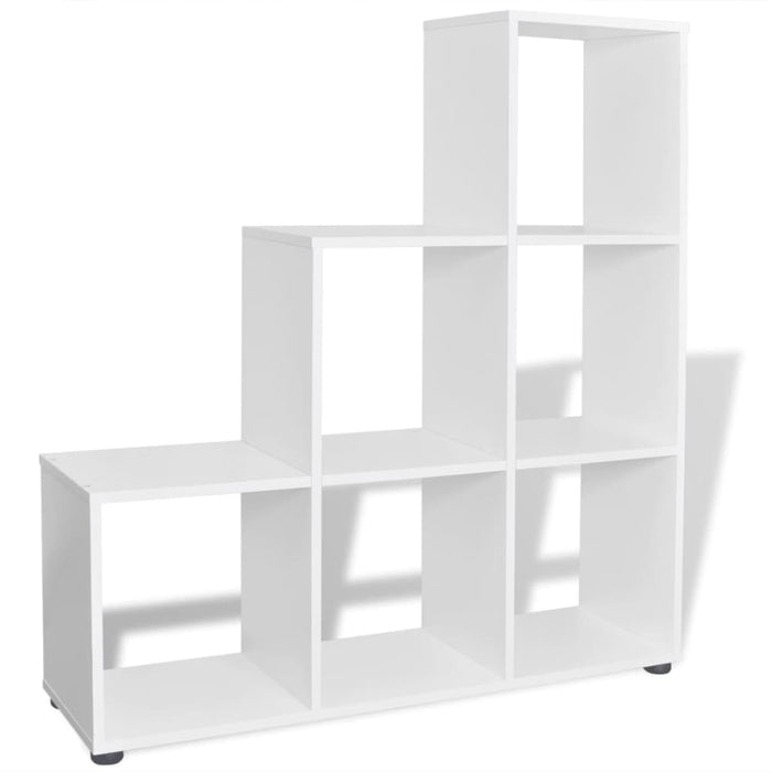 Staircase Bookcase Display Shelf 107 Cm White Xaxppx