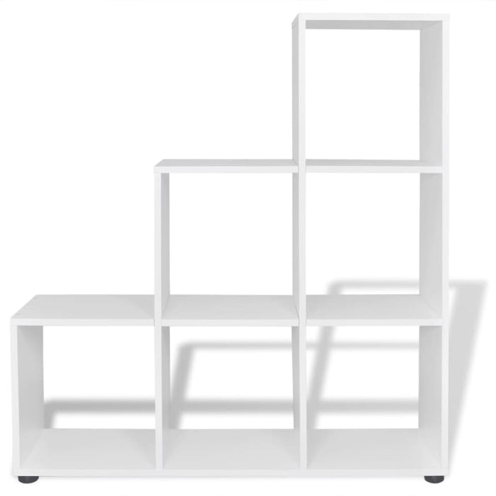 Staircase Bookcase Display Shelf 107 Cm White Xaxppx