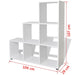 Staircase Bookcase Display Shelf 107 Cm White Xaxppx