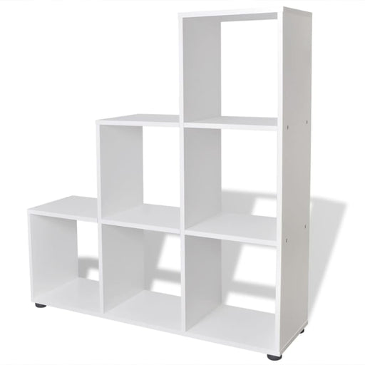 Staircase Bookcase Display Shelf 107 Cm White Xaxppx