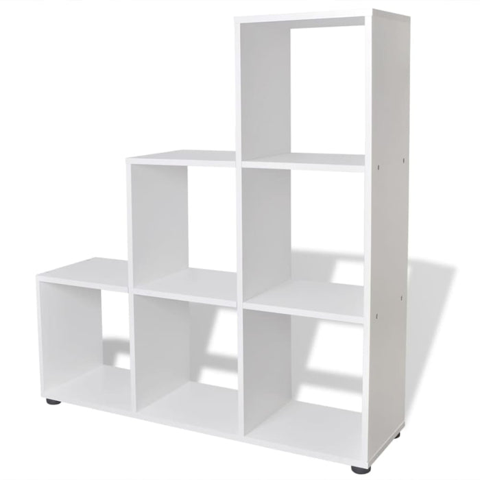 Staircase Bookcase Display Shelf 107 Cm White Xaxppx