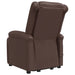 Stand Up Massage Chair Brown Faux Leather Tbktkta