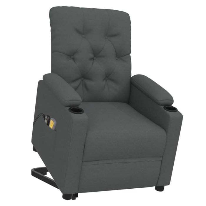 Stand Up Massage Chair Dark Grey Fabric Tbkaxlk