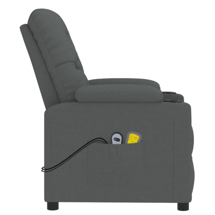 Stand Up Massage Chair Dark Grey Fabric Tbkaxlk