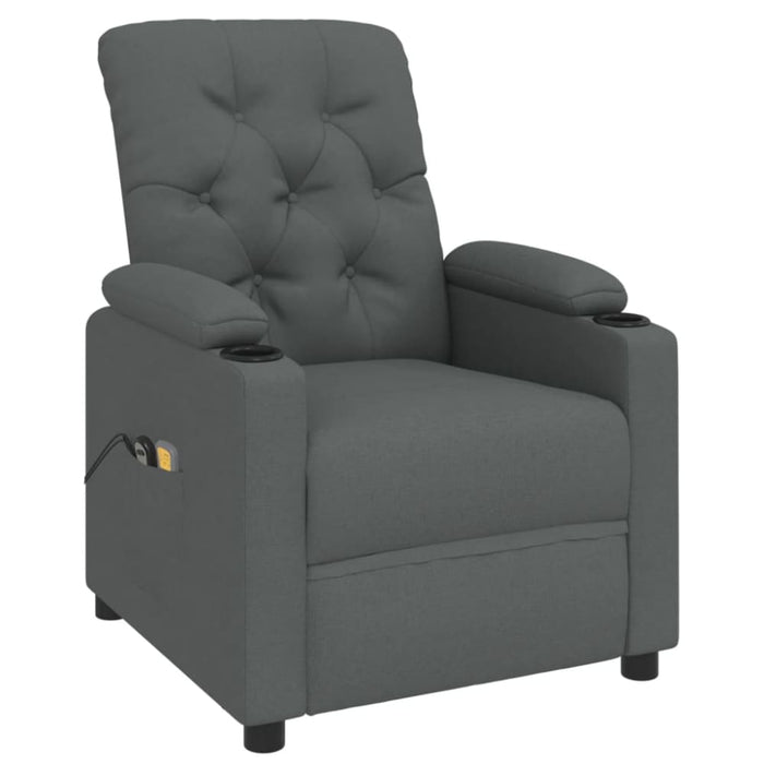 Stand Up Massage Chair Dark Grey Fabric Tbkaxlk