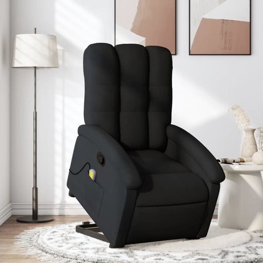 Stand Up Massage Recliner Chair Black Fabric Txbpabx