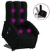 Stand Up Massage Recliner Chair Black Fabric Txbpabx