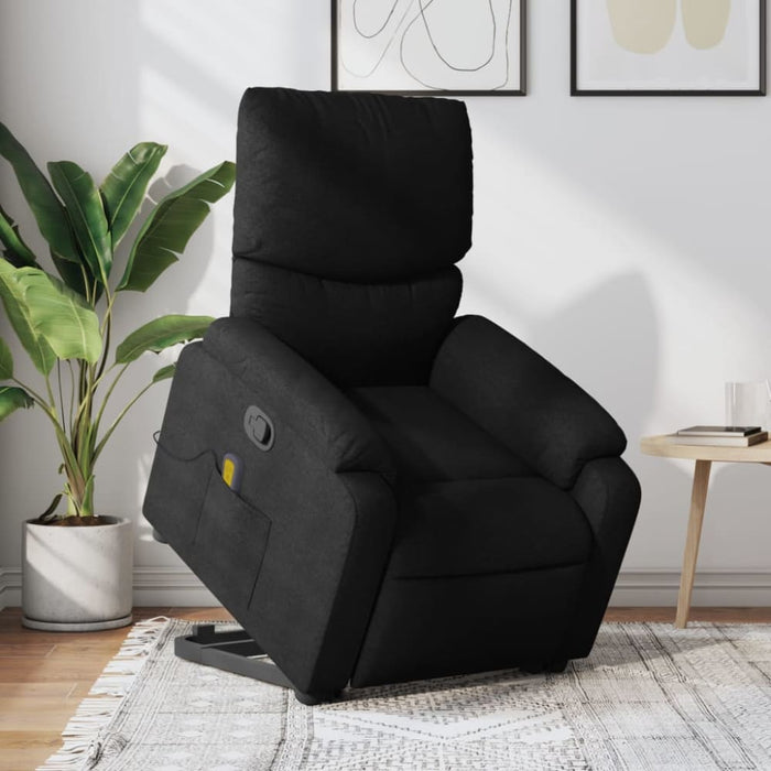 Stand Up Massage Recliner Chair Black Fabric Txbpibx
