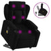 Stand Up Massage Recliner Chair Black Fabric Txbppnl