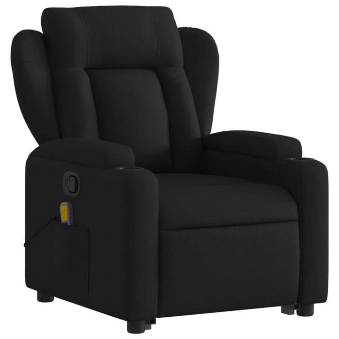 Stand Up Massage Recliner Chair Black Fabric Txbppnl