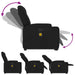 Stand Up Massage Recliner Chair Black Fabric Txbpptb