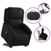 Stand Up Massage Recliner Chair Black Faux Leather Txbpapk