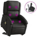 Stand Up Massage Recliner Chair Black Real Leather Txbpant