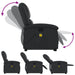 Stand Up Massage Recliner Chair Black Real Leather Txbpant
