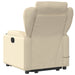 Stand Up Massage Recliner Chair Cream Fabric Txbppni
