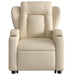 Stand Up Massage Recliner Chair Cream Fabric Txbppni