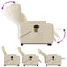 Stand Up Massage Recliner Chair Cream Fabric Txbppni