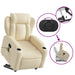 Stand Up Massage Recliner Chair Cream Fabric Txbppni