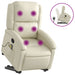 Stand Up Massage Recliner Chair Cream Faux Leather Txbpalb