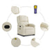 Stand Up Massage Recliner Chair Cream Faux Leather Txbpalb