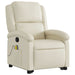 Stand Up Massage Recliner Chair Cream Faux Leather Txbpalb