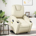 Stand Up Massage Recliner Chair Cream Faux Leather Txbpppl