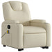 Stand Up Massage Recliner Chair Cream Faux Leather Txbpppl