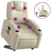 Stand Up Massage Recliner Chair Cream Faux Leather Txbpppl