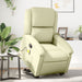 Stand Up Massage Recliner Chair Cream Real Leather Txbpana