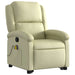 Stand Up Massage Recliner Chair Cream Real Leather Txbpana